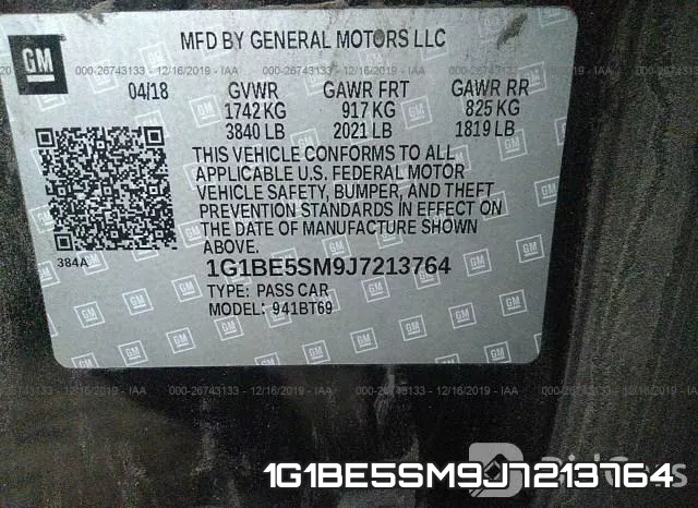 1G1BE5SM9J7213764 фото 10