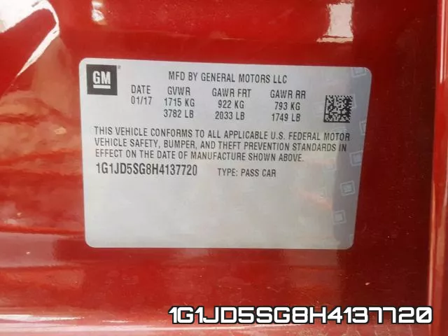 1G1JD5SG8H4137720 фото 2