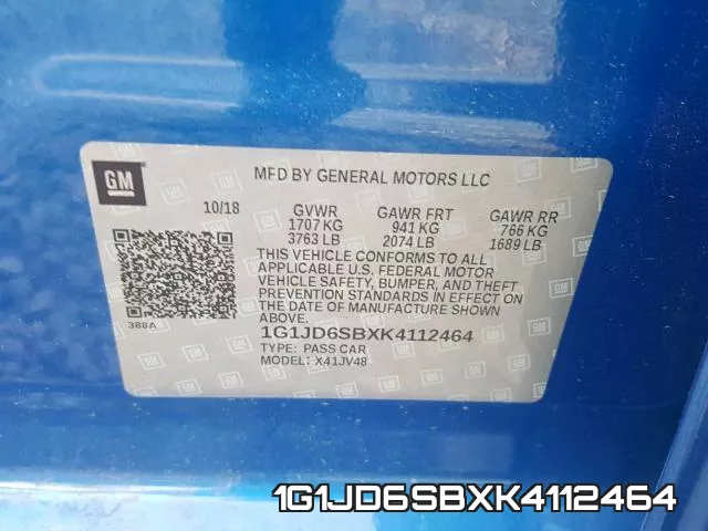 1G1JD6SBXK4112464 фото 2