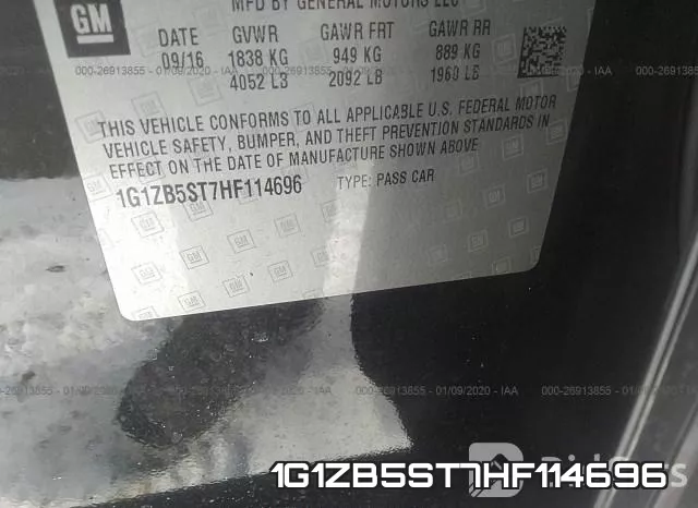 1G1ZB5ST7HF114696 фото 10