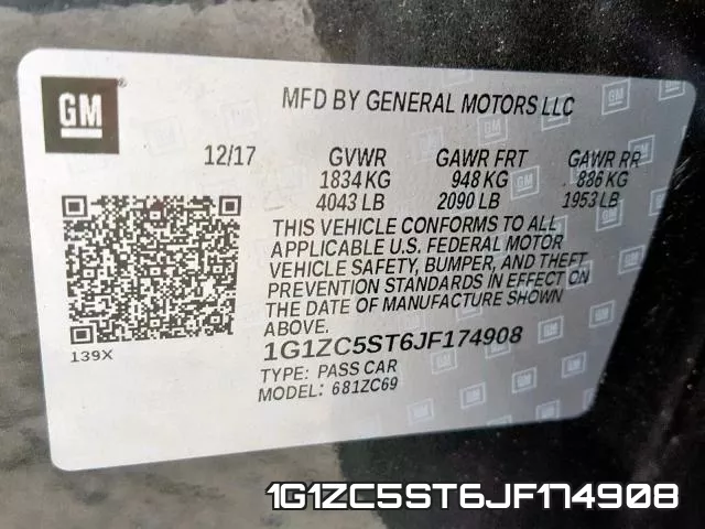 1G1ZC5ST6JF174908 фото 2