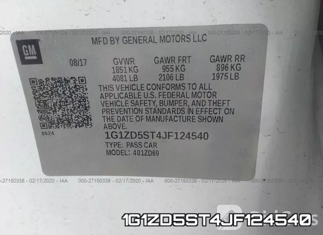 1G1ZD5ST4JF124540 фото 10