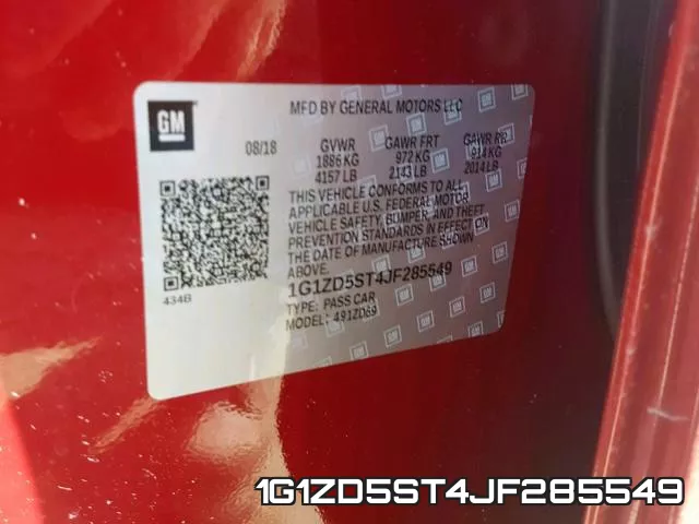 1G1ZD5ST4JF285549 фото 2