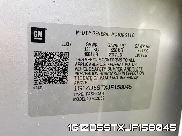 1G1ZD5STXJF158045 фото 2
