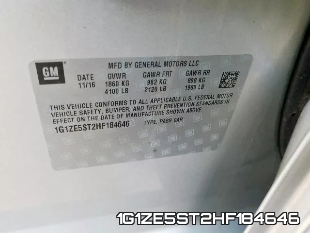 1G1ZE5ST2HF184646 фото 2