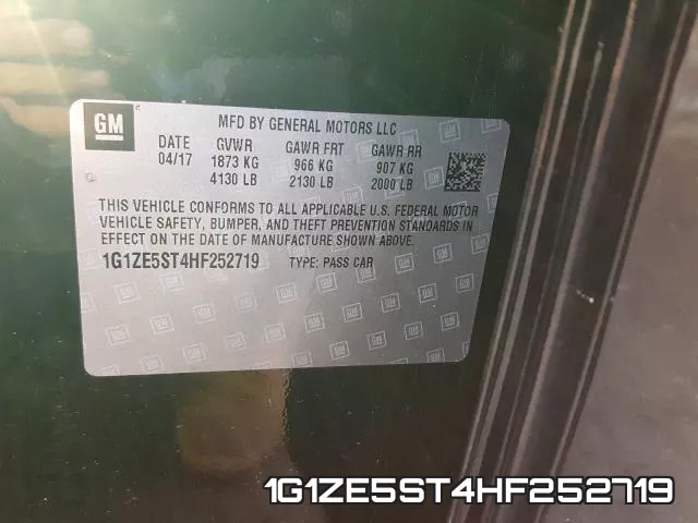 1G1ZE5ST4HF252719 фото 2