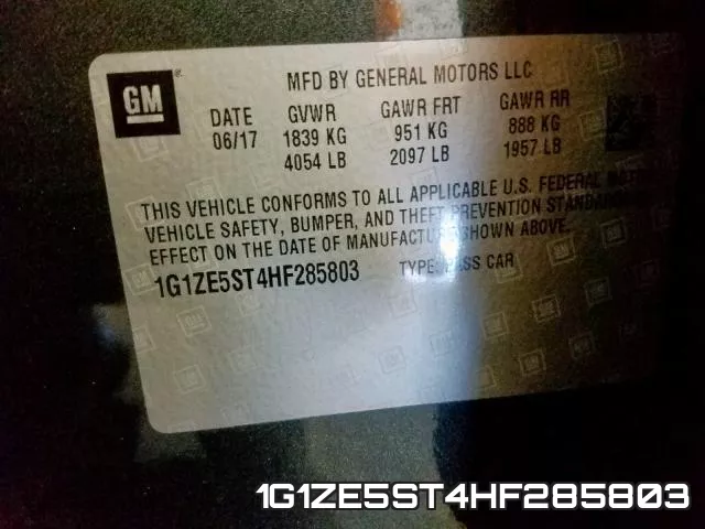 1G1ZE5ST4HF285803 фото 2