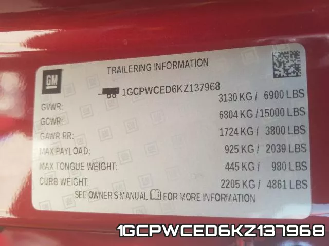 1GCPWCED6KZ137968 фото 2