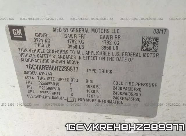1GCVKREH8HZ289977 фото 10