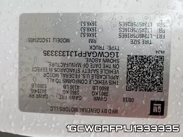 1GCWGAFP1J1333335 фото 2