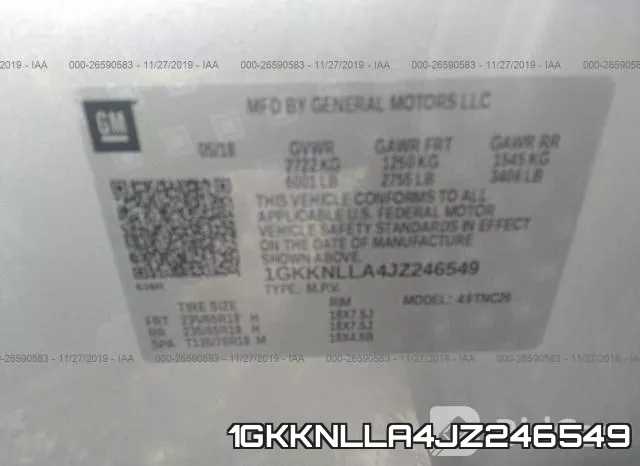 1GKKNLLA4JZ246549 фото 10