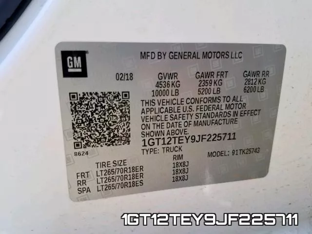 1GT12TEY9JF225711 фото 2