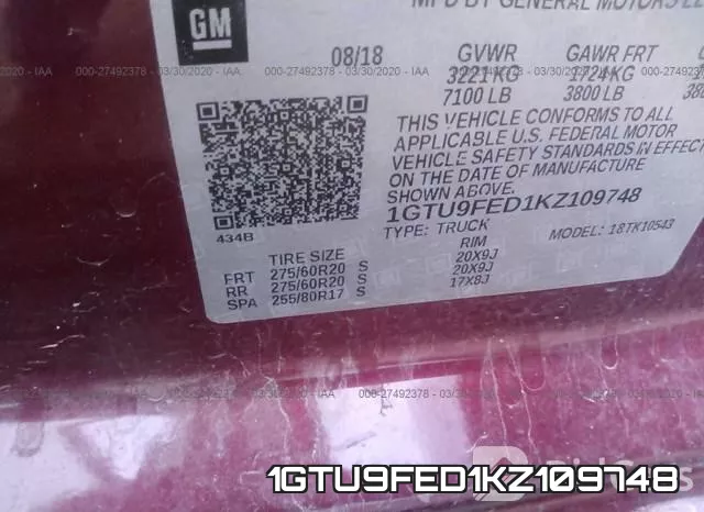 1GTU9FED1KZ109748 фото 10