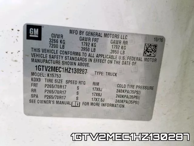 1GTV2MEC1HZ130287 фото 2