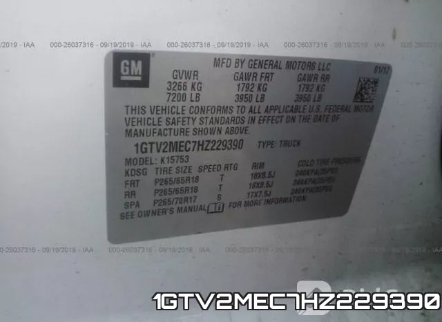 1GTV2MEC7HZ229390 фото 10