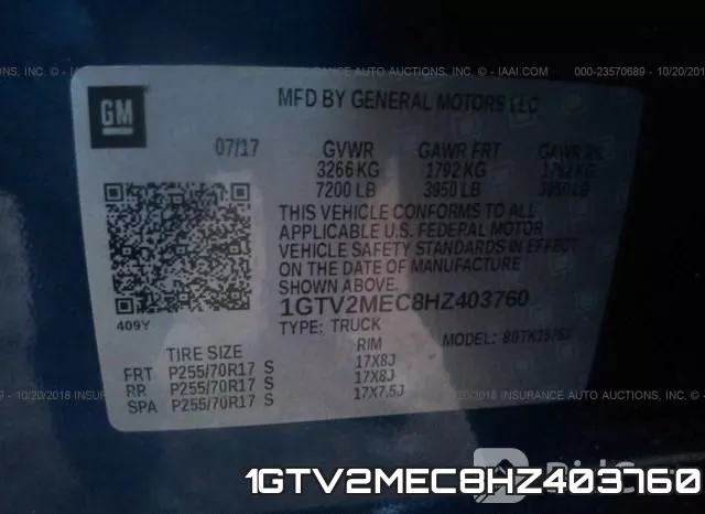 1GTV2MEC8HZ403760 фото 10