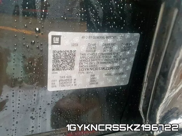 1GYKNCRS5KZ196722 фото 2