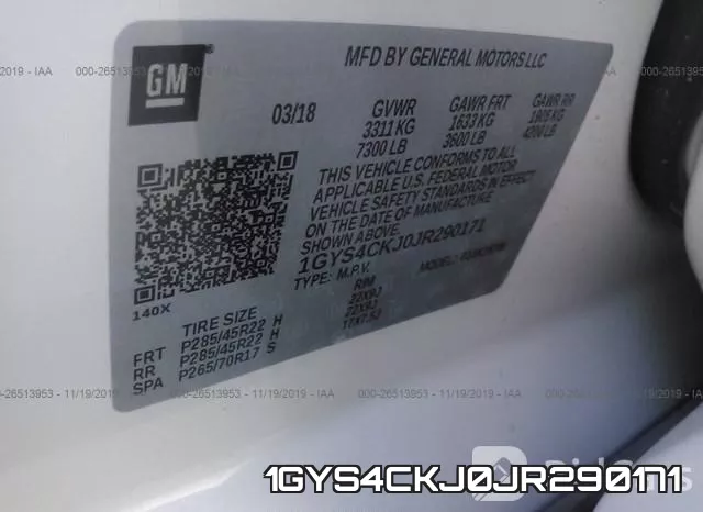 1GYS4CKJ0JR290171 фото 10