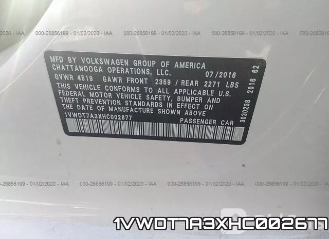 1VWDT7A3XHC002677 фото 10