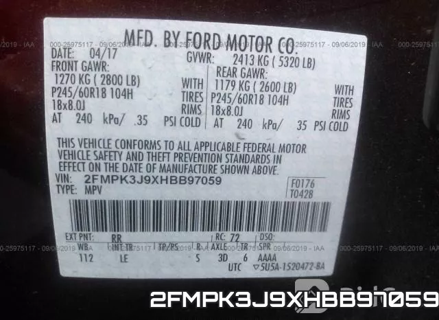 2FMPK3J9XHBB97059 фото 10