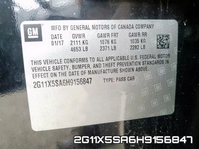2G11X5SA6H9156847 фото 2