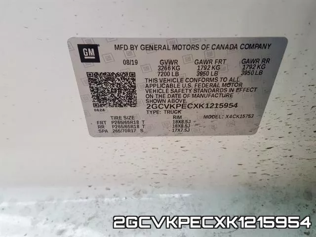 2GCVKPECXK1215954 фото 2