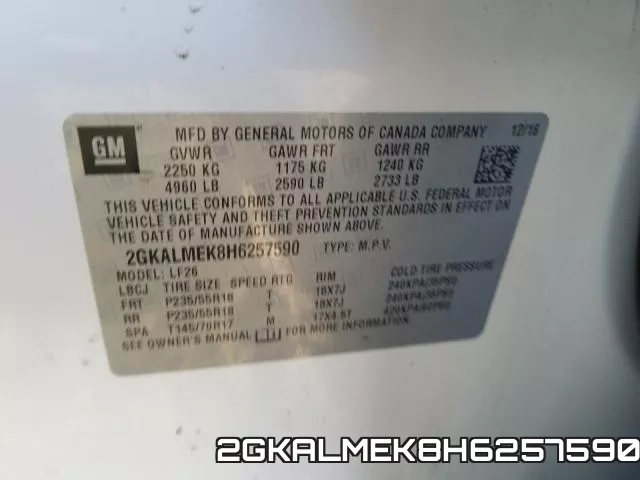2GKALMEK8H6257590 фото 2
