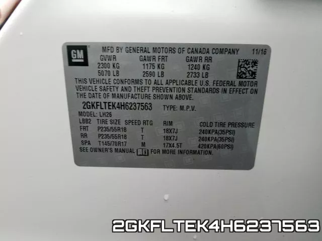 2GKFLTEK4H6237563 фото 2