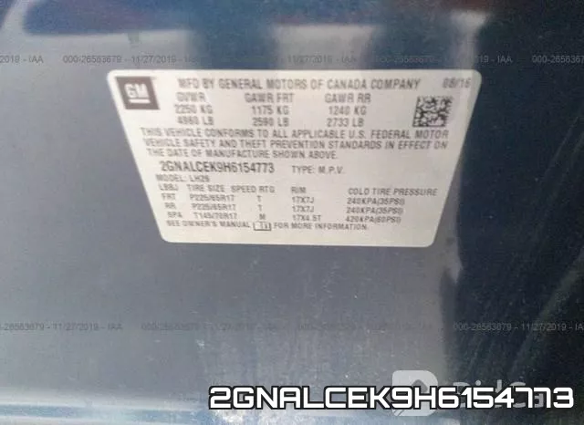2GNALCEK9H6154773 фото 10