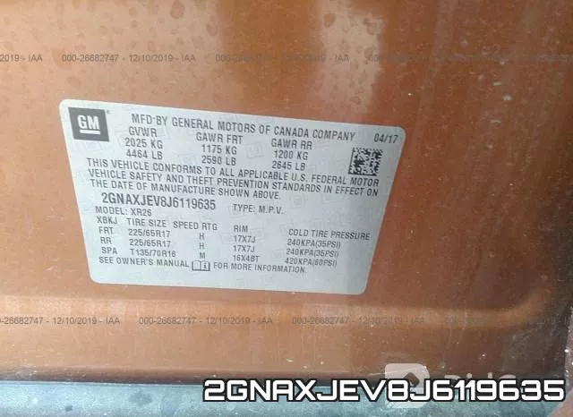 2GNAXJEV8J6119635 фото 10