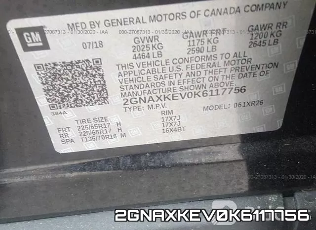 2GNAXKEV0K6117756 фото 10