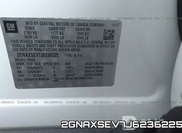 2GNAXSEV7J6236225 фото 10