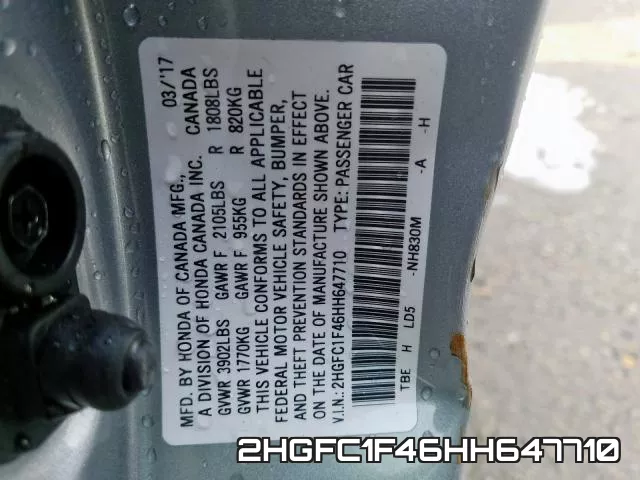 2HGFC1F46HH647710 фото 2