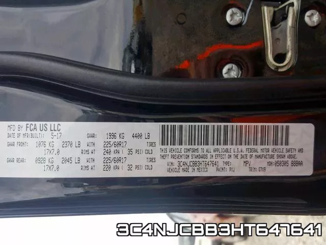 3C4NJCBB3HT647641 фото 2