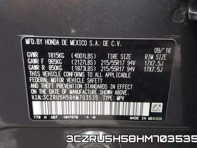 3CZRU5H58HM703535 фото 2