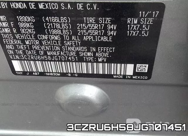 3CZRU6H58JG707451 фото 10