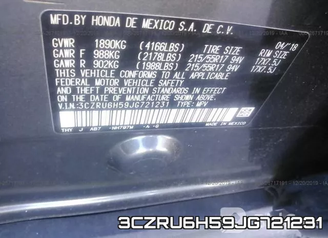 3CZRU6H59JG721231 фото 10