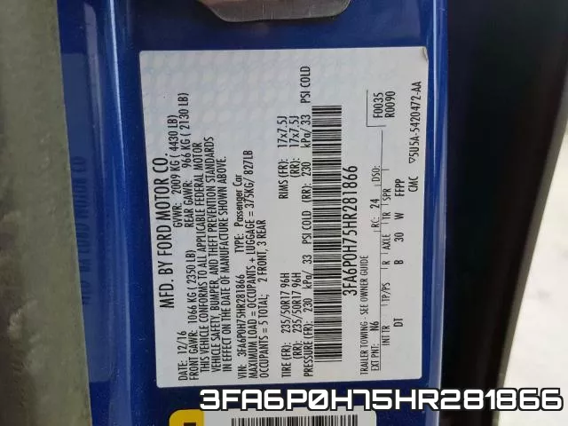3FA6P0H75HR281866 фото 2