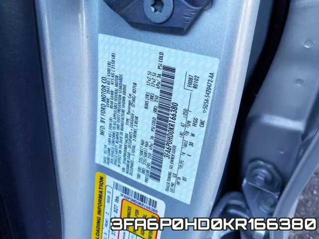3FA6P0HD0KR166380 фото 2