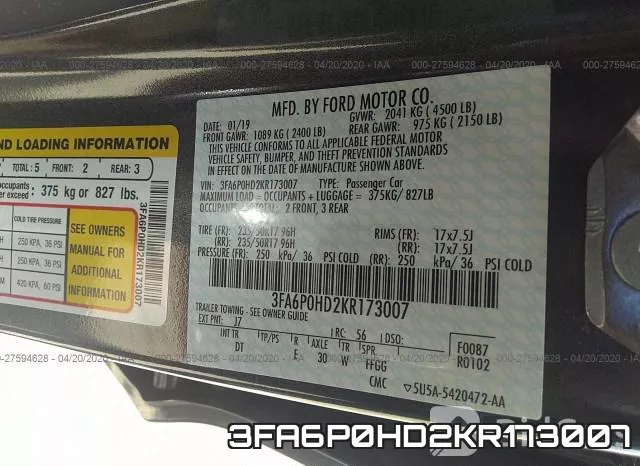3FA6P0HD2KR173007 фото 10