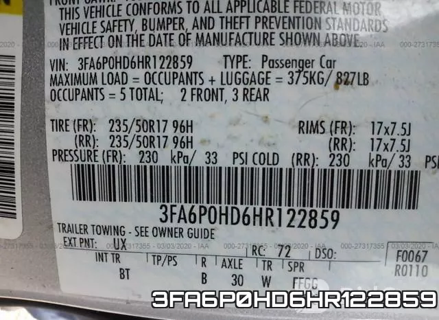 3FA6P0HD6HR122859 фото 10