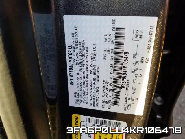 3FA6P0LU4KR106478 фото 2