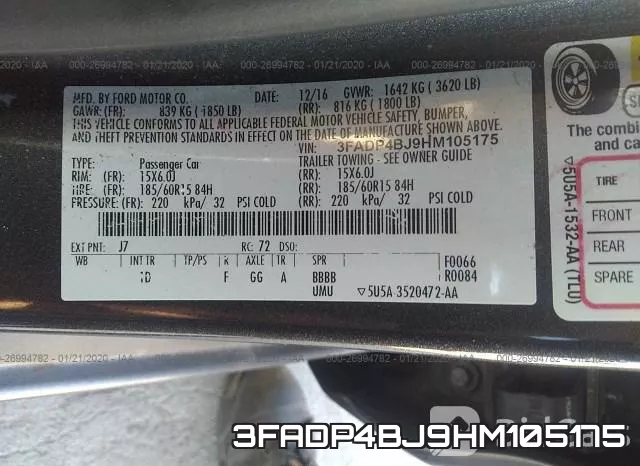 3FADP4BJ9HM105175 фото 10