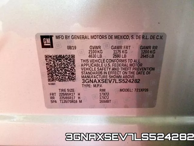 3GNAXSEV7LS524282 фото 2