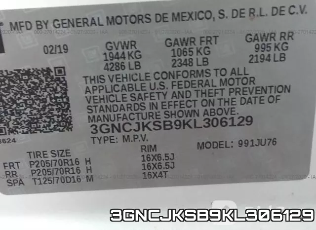 3GNCJKSB9KL306129 фото 10