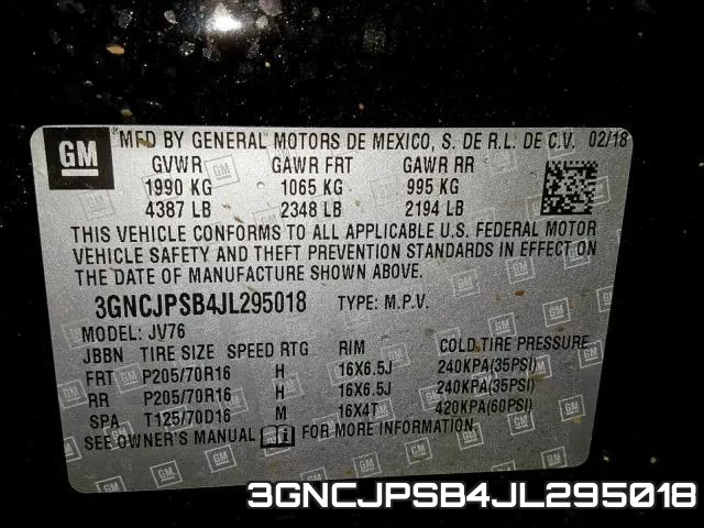 3GNCJPSB4JL295018 фото 2