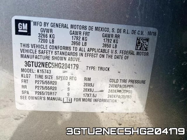3GTU2NEC5HG204179 фото 2