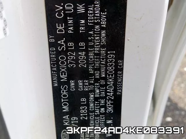 3KPF24AD4KE083391 фото 2