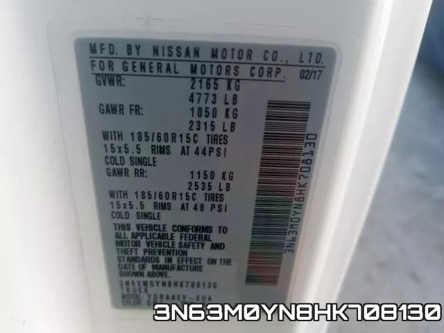 3N63M0YN8HK708130 фото 2