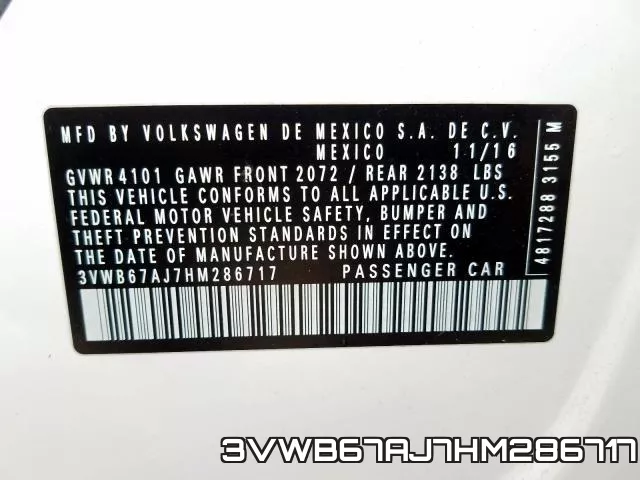 3VWB67AJ7HM286717 фото 2